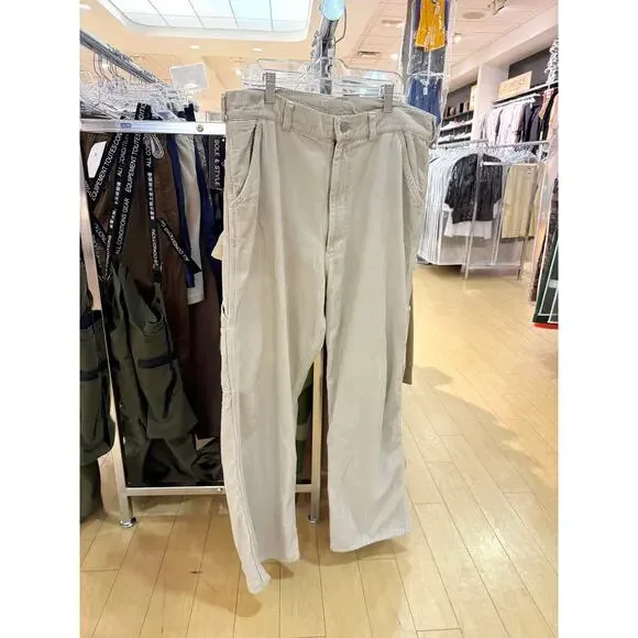 Needles x Smith's American Workwear Beige Corduroy Carpenter Painter Pants FW21